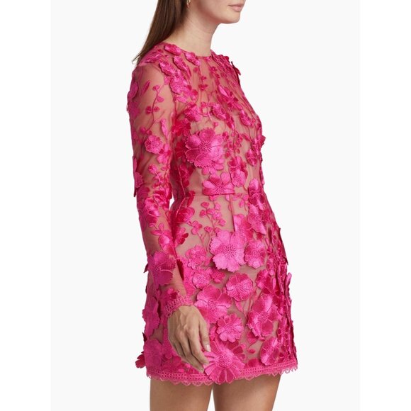 Bronx and Banco Maraya Long Sleeve Mini Dress in Fuchsia - Picture 8 of 11
